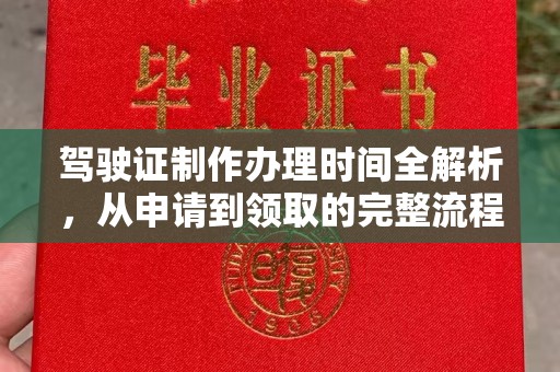 兰山驾驶证制作办理时间全解析，从申请到领取的完整流程