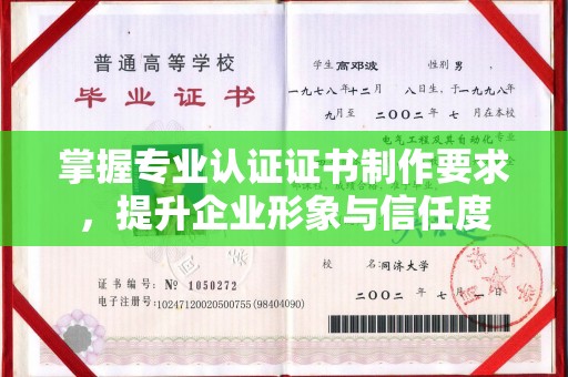 兰山掌握专业认证证书制作要求，提升企业形象与信任度
