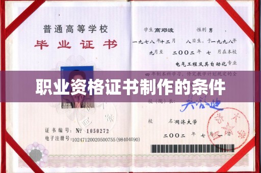 兰山职业资格证书制作的条件