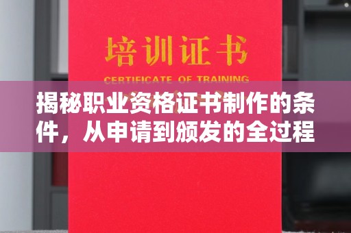 兰山揭秘职业资格证书制作的条件，从申请到颁发的全过程