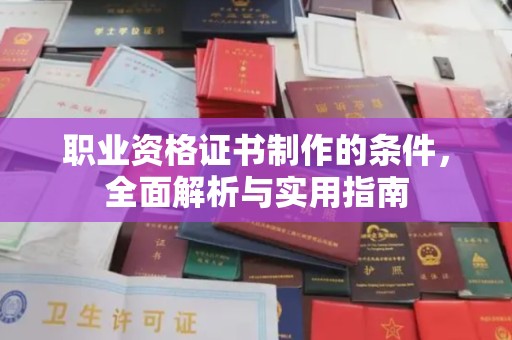 兰山职业资格证书制作的条件，全面解析与实用指南